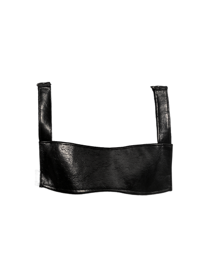 Leather Buckle Top